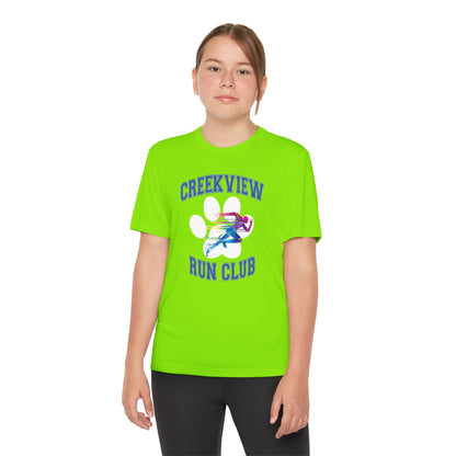 Neon Green Run Club Youth Athletic Tee