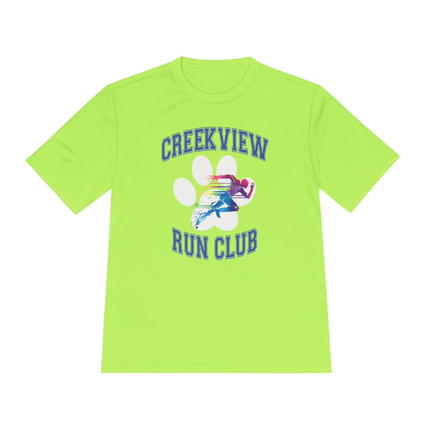 Neon Green Run Club Adult Athletic Tee