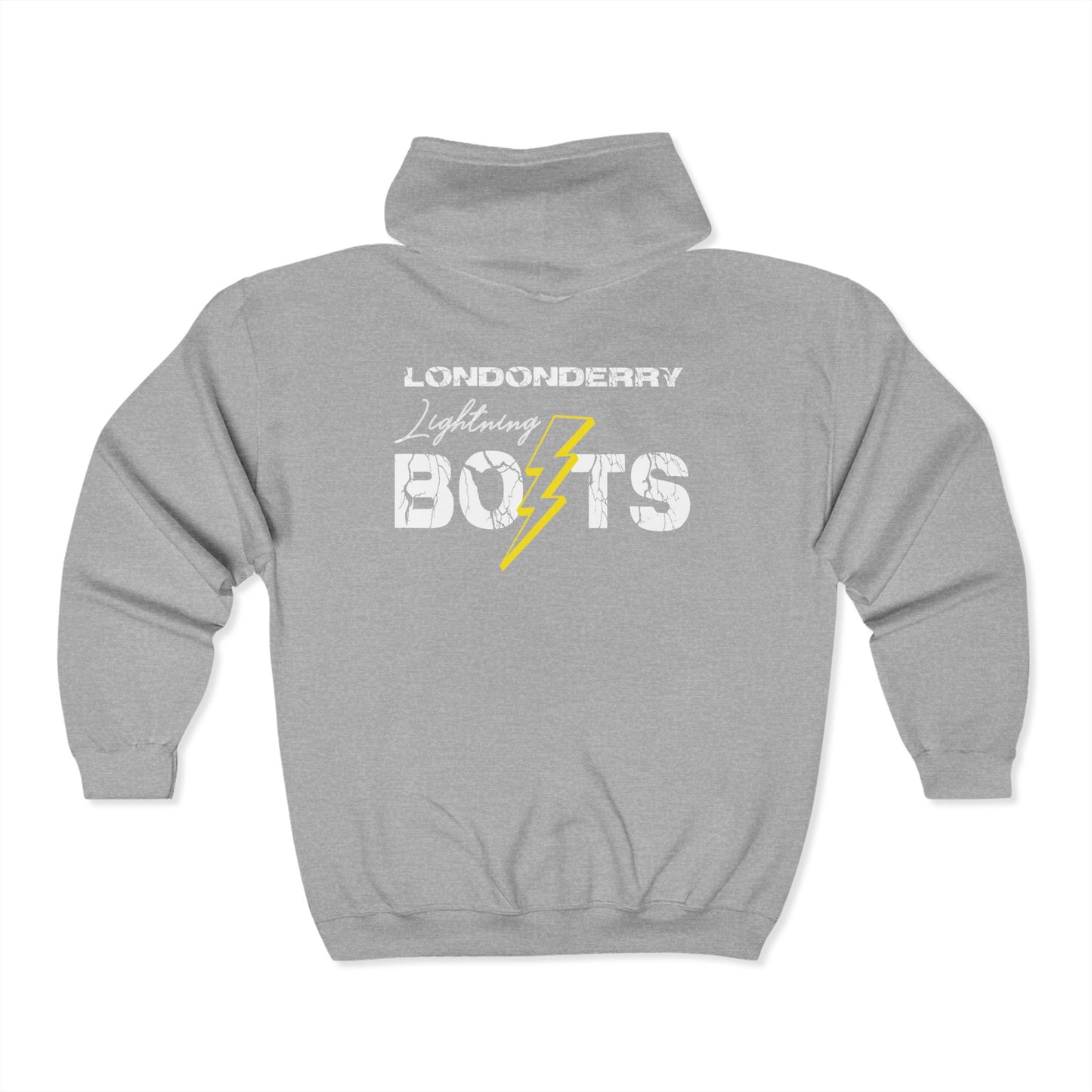 Bolts Adult Grey & Navy Unisex Heavy Blend™ Full Zip Hoodie