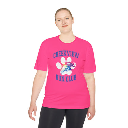 Neon Pink Run Club Adult Athletic Tee