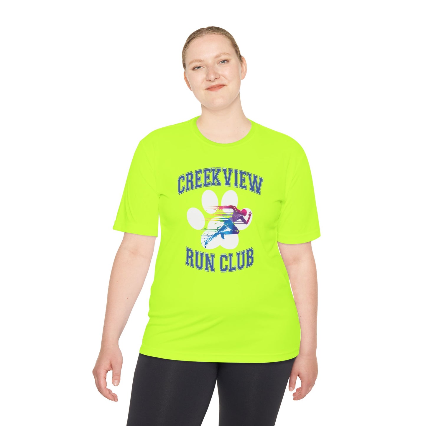 Neon Yellow Run Club Adult Athletic Tee