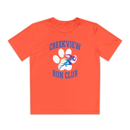 Neon Orange Run Club Youth Athletic Tee