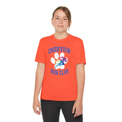 Neon Orange Run Club Youth Athletic Tee