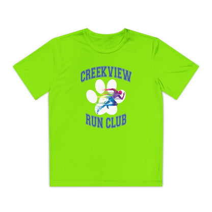 Neon Green Run Club Youth Athletic Tee