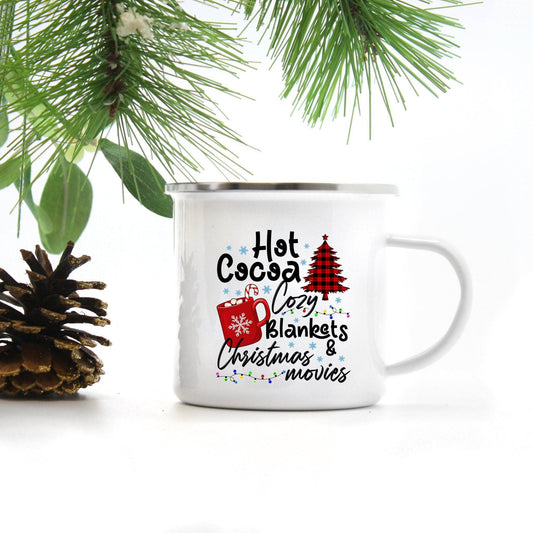 Hot Cocoa Cozy Blankets and Christmas Movies Mug