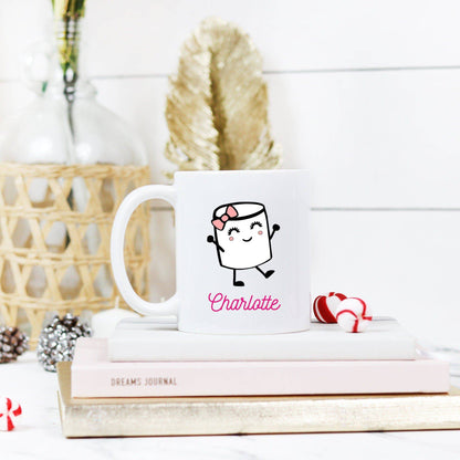 Personalized Girl Marshmallow Mug