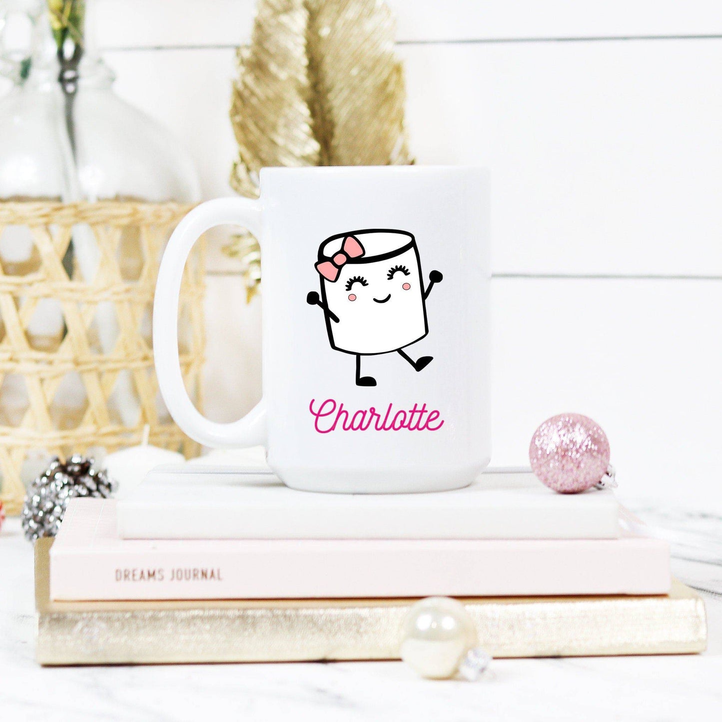 Personalized Girl Marshmallow Mug