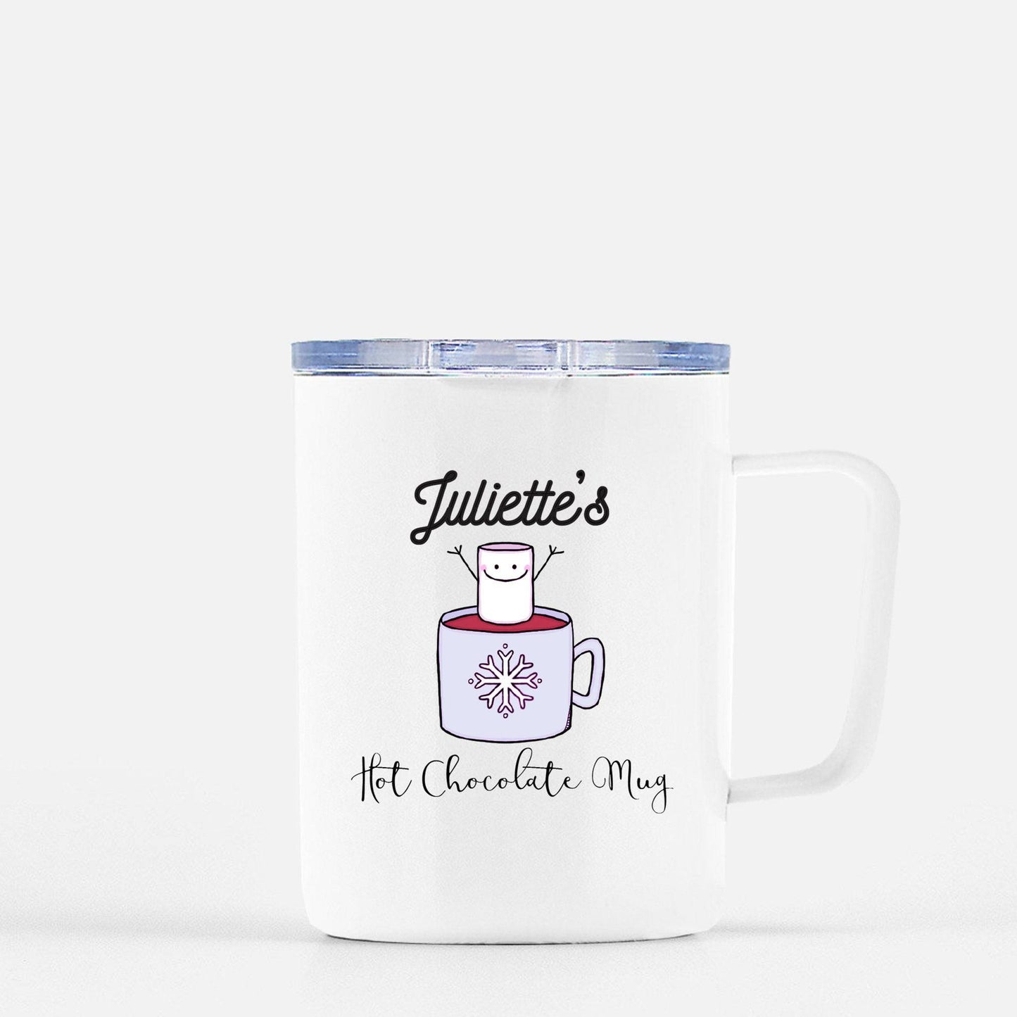 Personalized Hot Chocolate Mug | Purple Design