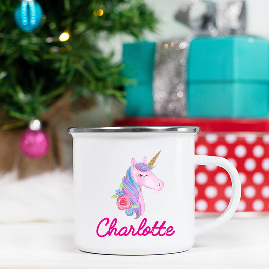 Personalized Pink Unicorn Mug