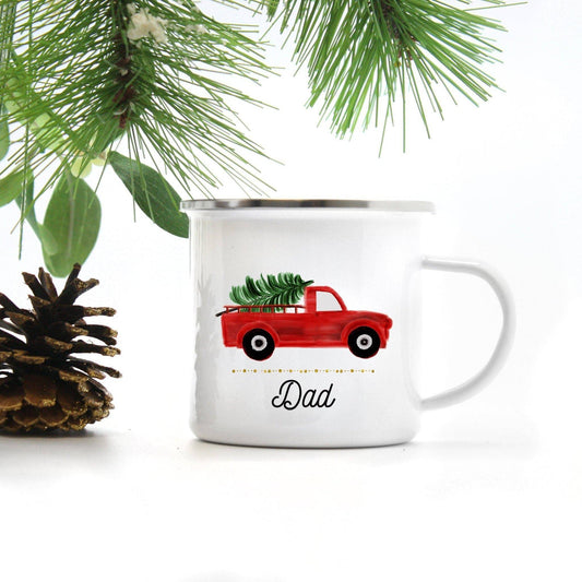 Personalized Red Truck Mug