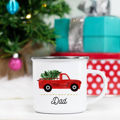 Personalized Red Truck Mug