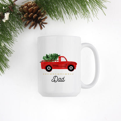 Personalized Red Truck Mug