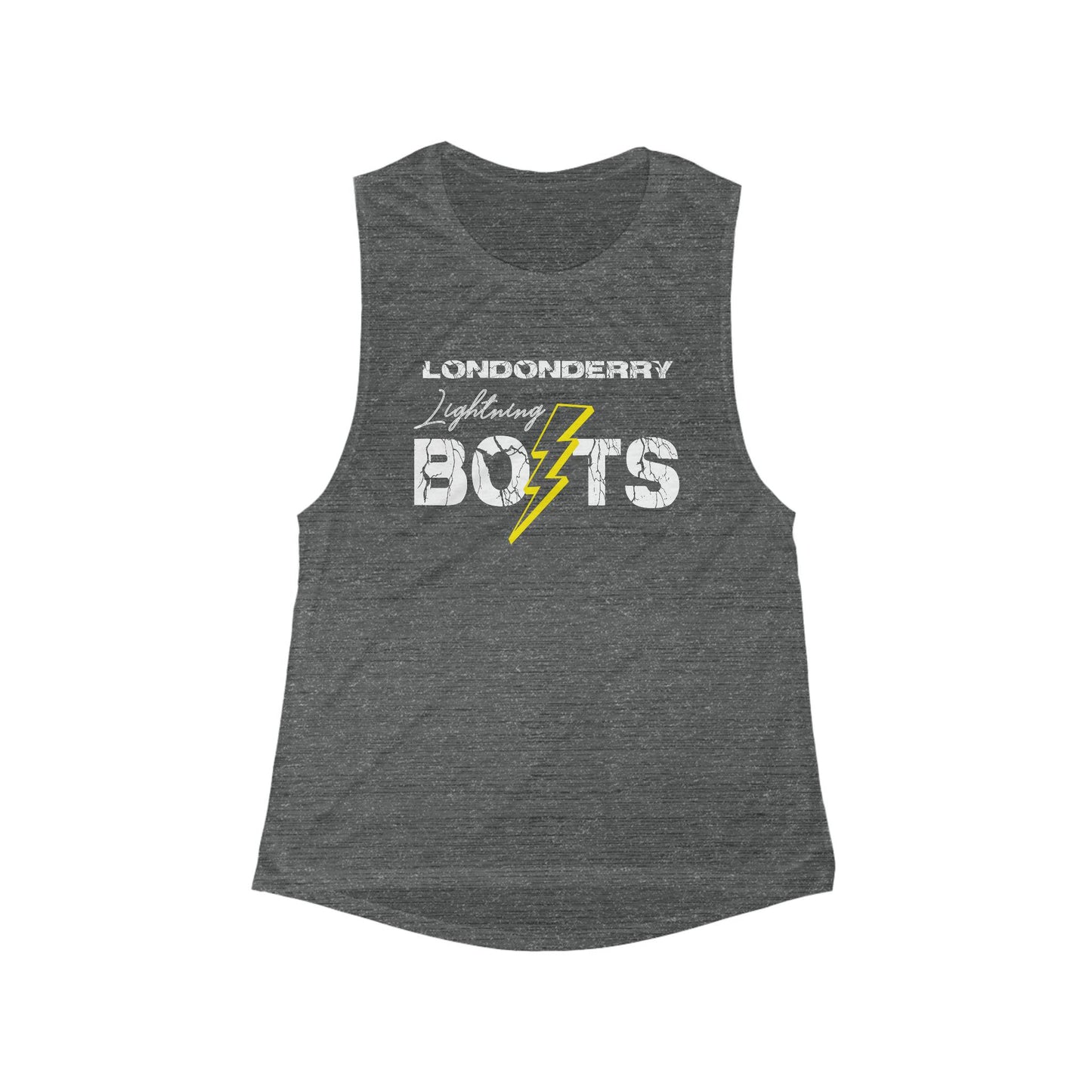 Londonderry Lightning Bolts Grey Women's Flowy Scoop Muscle Tank