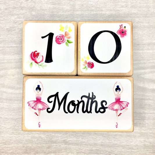 Baby Milestone Blocks - Ballerina