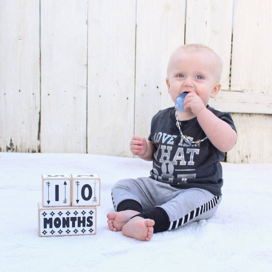 Baby Milestone Blocks - Monochrome