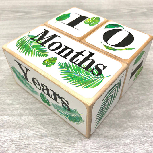 Baby Milestone Blocks - Tropical Greenery