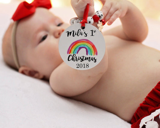 Baby's First Christmas Ornament 2024 | Rainbow Baby