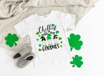 Chillin' with my Gnomies - Kids St. Patrick's Day Shirt