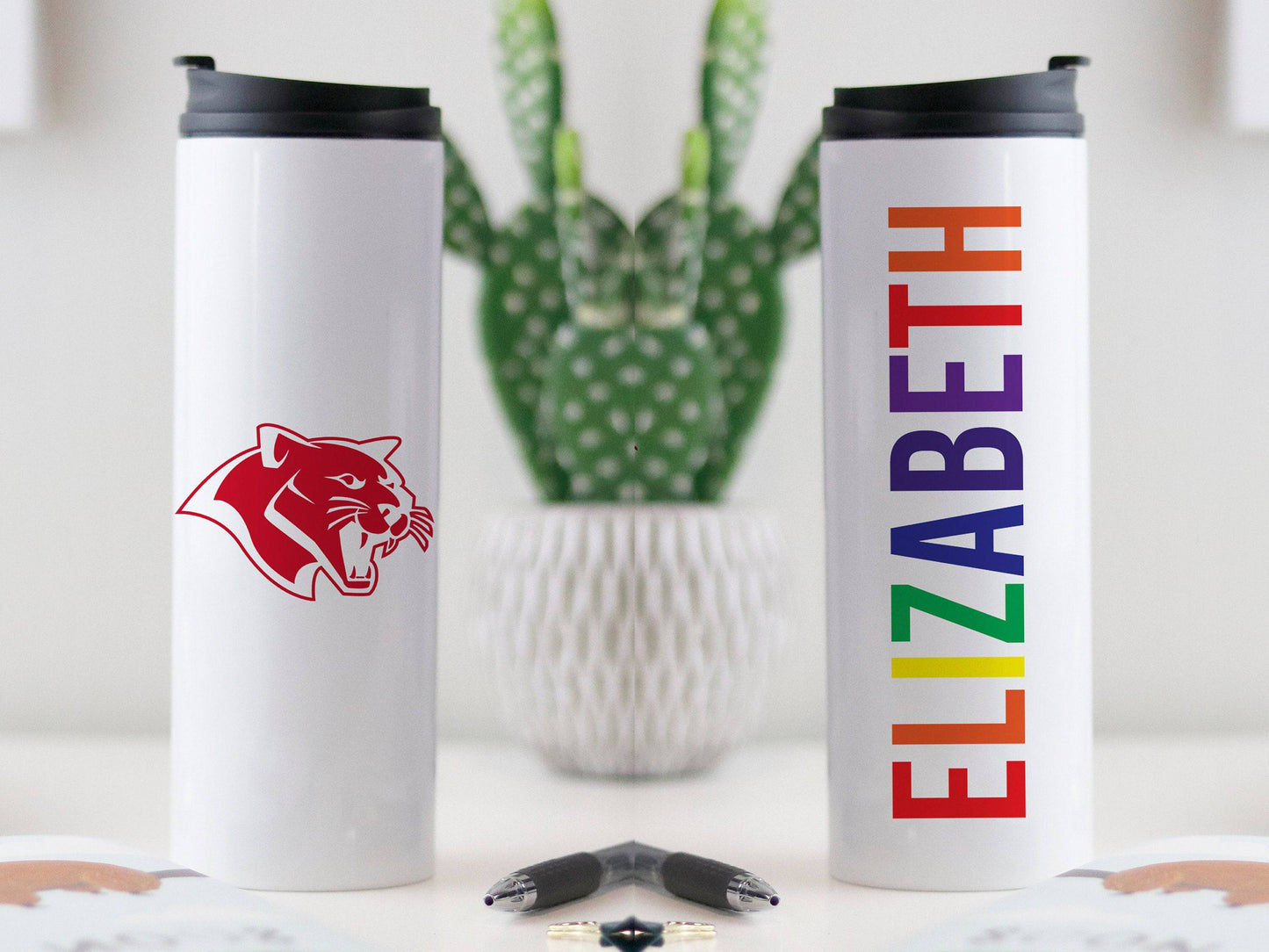 Cougar Mascot Tumbler - Personalized Tumbler