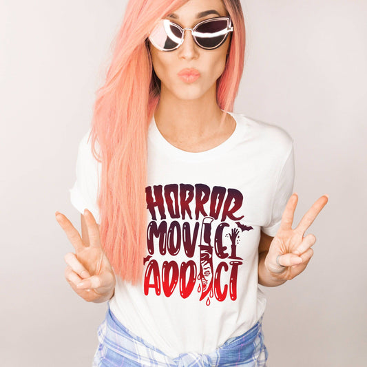 Horror Movie Addict - Women's Halloween Shirt