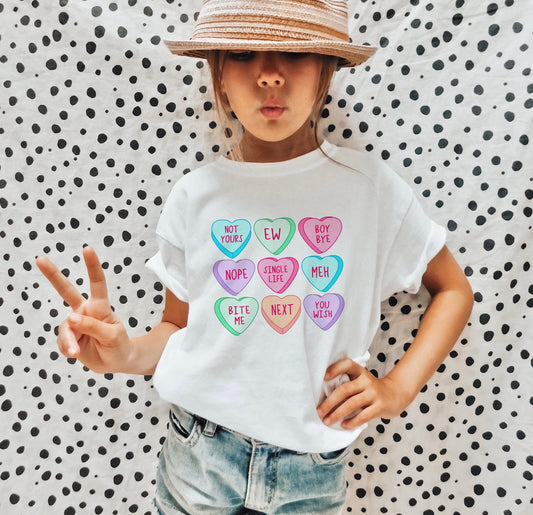 Kids Anti-Valentines Day Shirt - Funny Conversation Heart Shirt