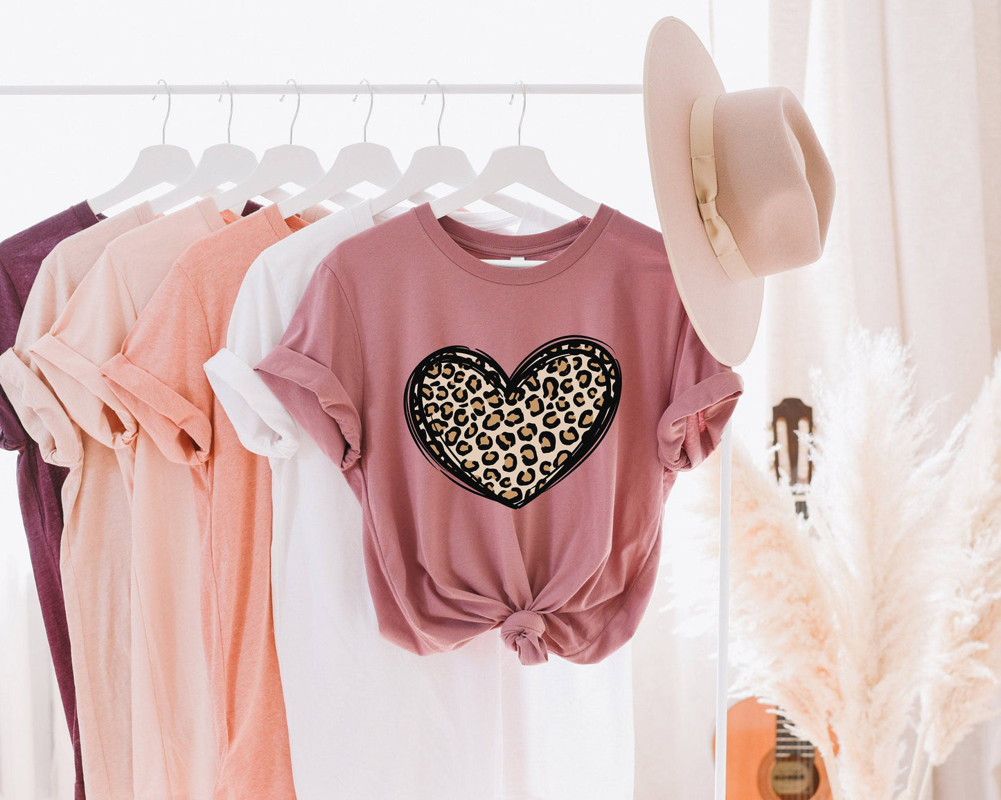 Leopard Heart Shirt - Valentine's Day Shirt for Women