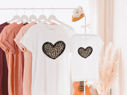 Leopard Print Heart Shirt - Valentine's Day Shirt