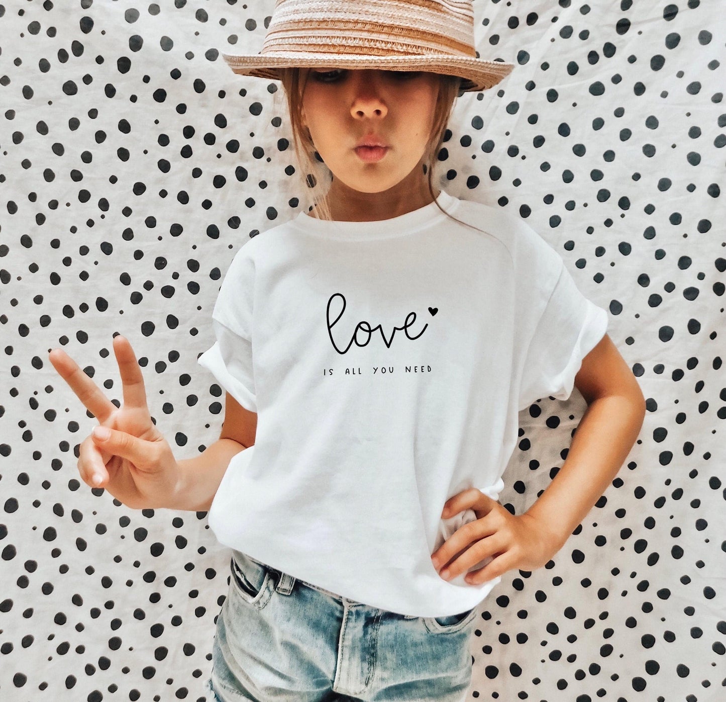 Love Is All You Need - Kids Valentines Shirt - Valentine's Day Shirt for Kids