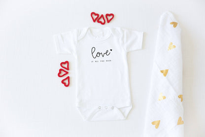 Love Is All You Need - Kids Valentines Shirt - Valentine's Day Shirt for Kids