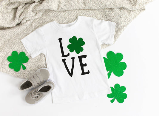 Love Shamrock Shirt - Kids St. Patrick's Day Shirt