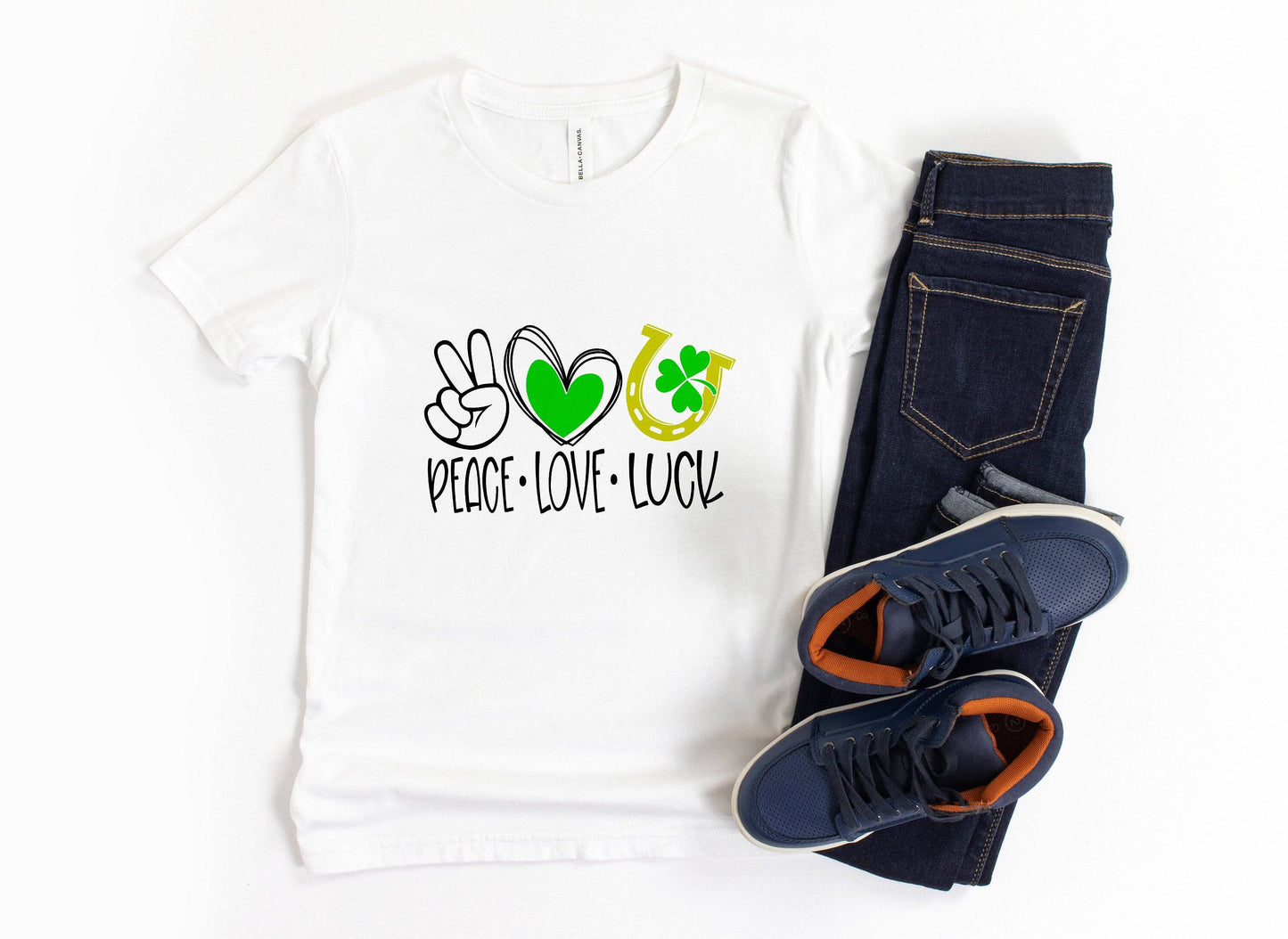 Peace Love Luck Shirt - Kids St. Paddy's Shirt