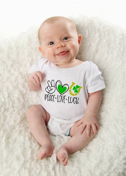 Peace Love Luck Shirt - Kids St. Paddy's Shirt