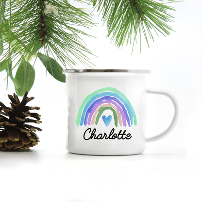 Personalized Blue Rainbow Mug