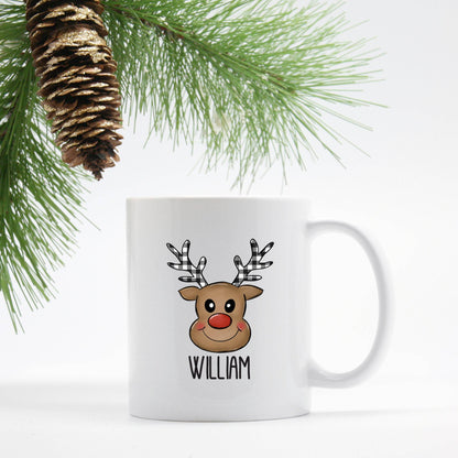 Personalized Boy Reindeer Mug