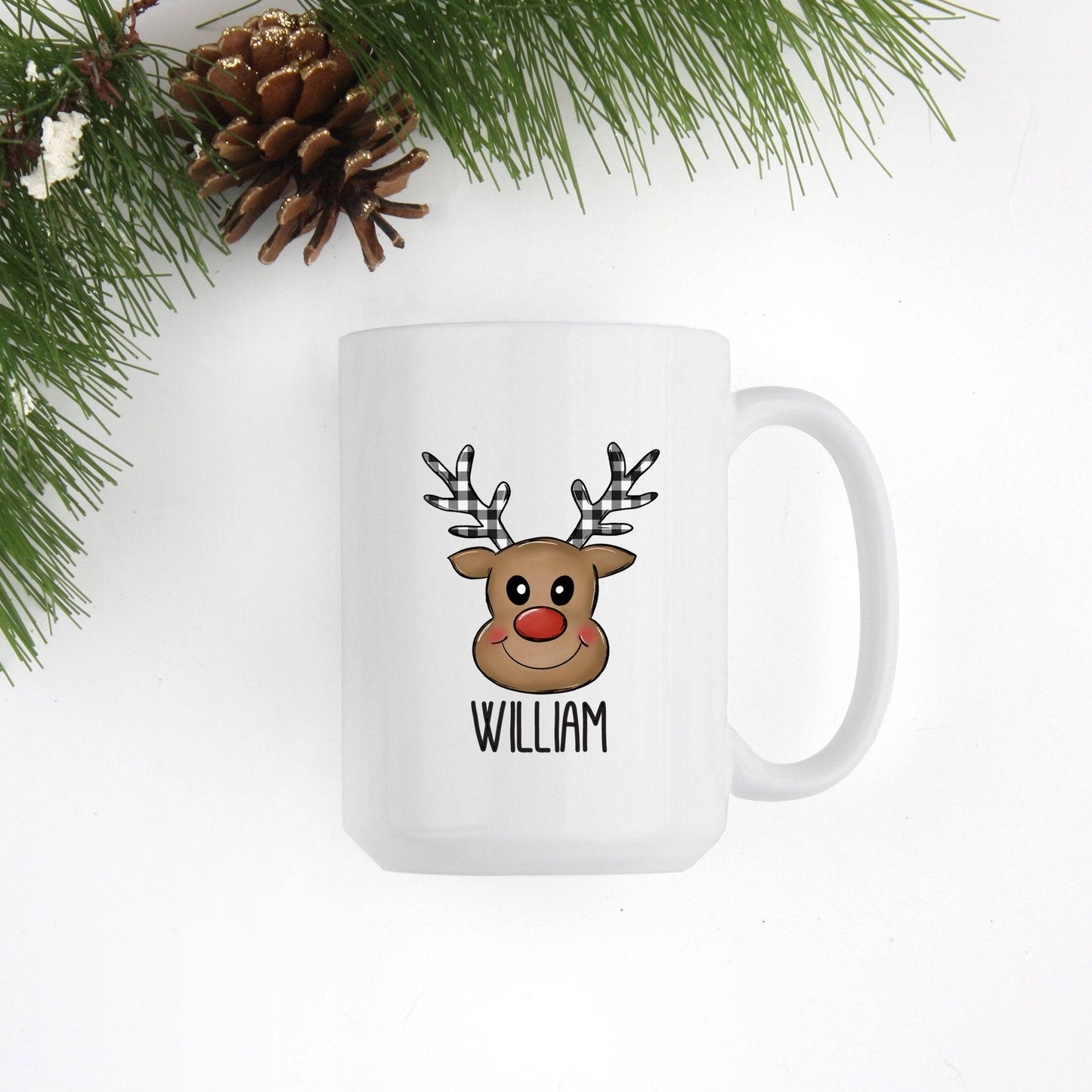 Personalized Boy Reindeer Mug