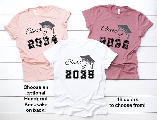 Personalized "Class of" Shirt - First Day of School Kindergarten Shirt