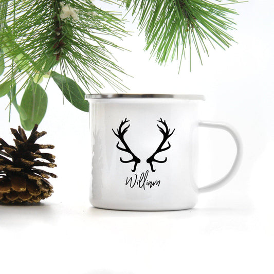 Personalized Deer Antler Mug | Gift for Hunters