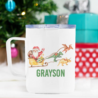 Personalized Dinosaur Christmas Mug