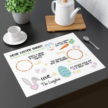 Personalized Easter Bunny Placemat - Easter Decor