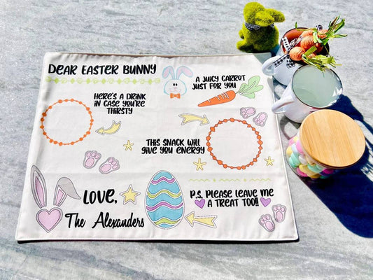 Personalized Easter Bunny Placemat - Easter Decor