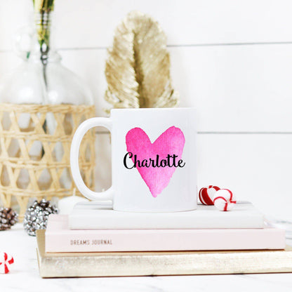 Personalized Heart Mug | Hot Chocolate Mug