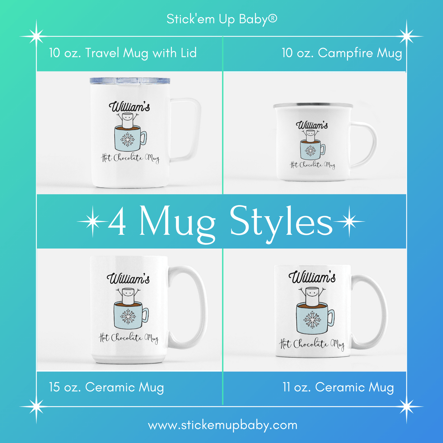 Personalized Heart Mug | Hot Chocolate Mug