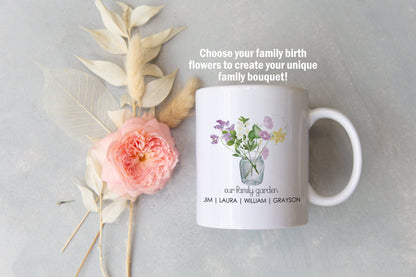 Personalized Mother's Day Gift | Birth flower Mug | Family Garden Mug