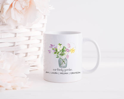 Personalized Mother's Day Gift | Birth flower Mug | Family Garden Mug