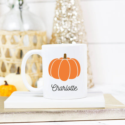 Personalized Orange Pumpkin Mug | Fall Mug