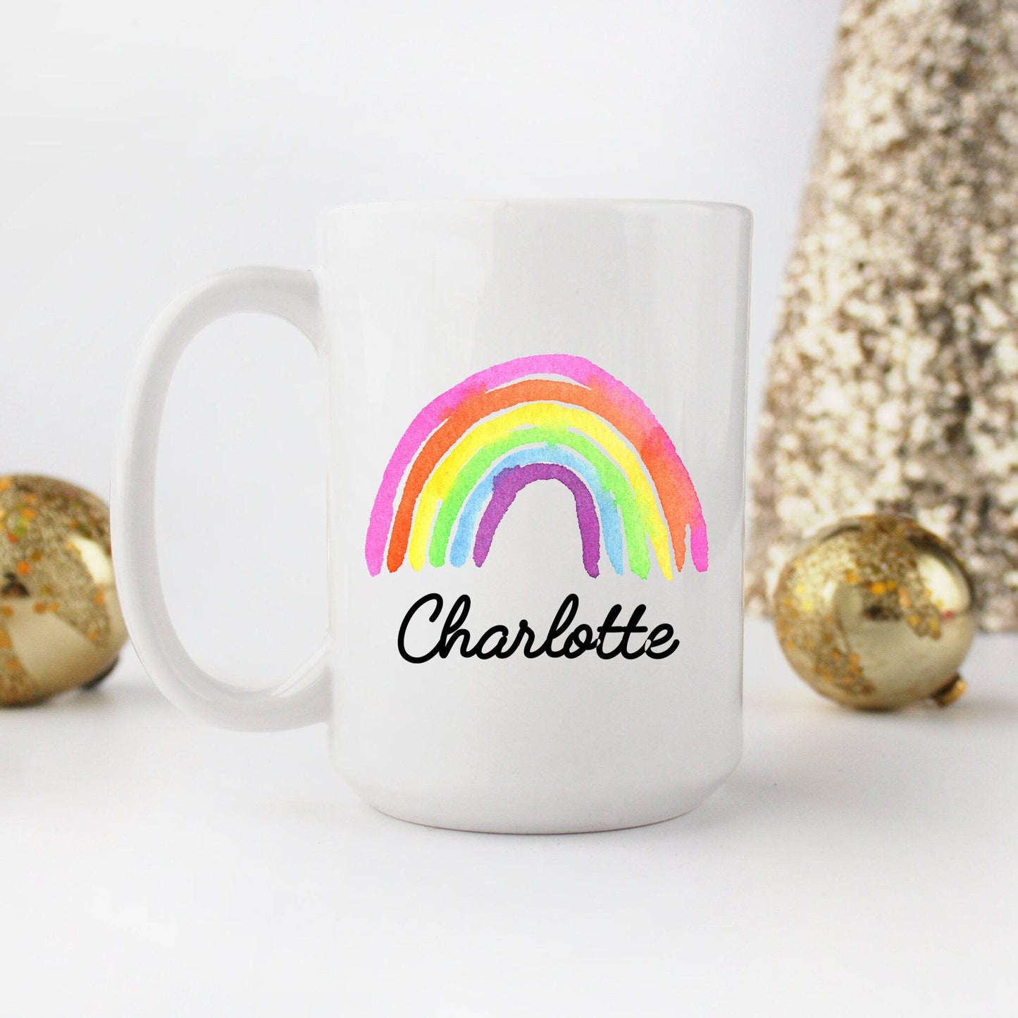 Personalized Rainbow Mug