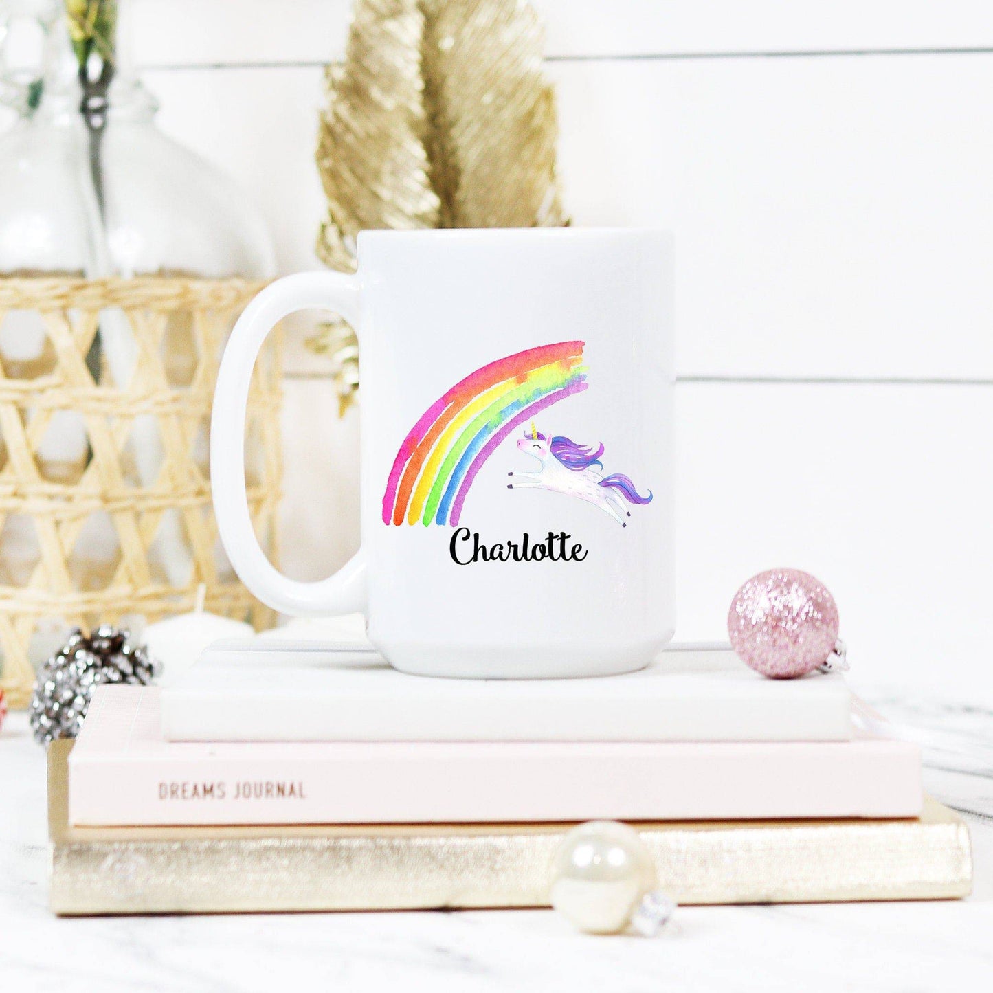 Personalized Rainbow Unicorn Mug