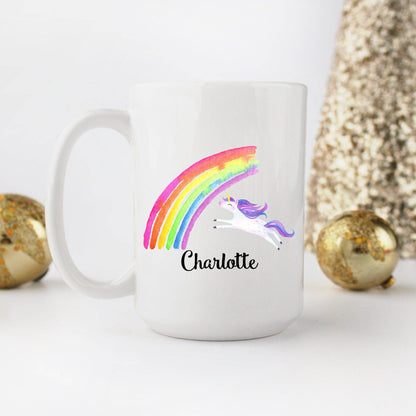 Personalized Rainbow Unicorn Mug