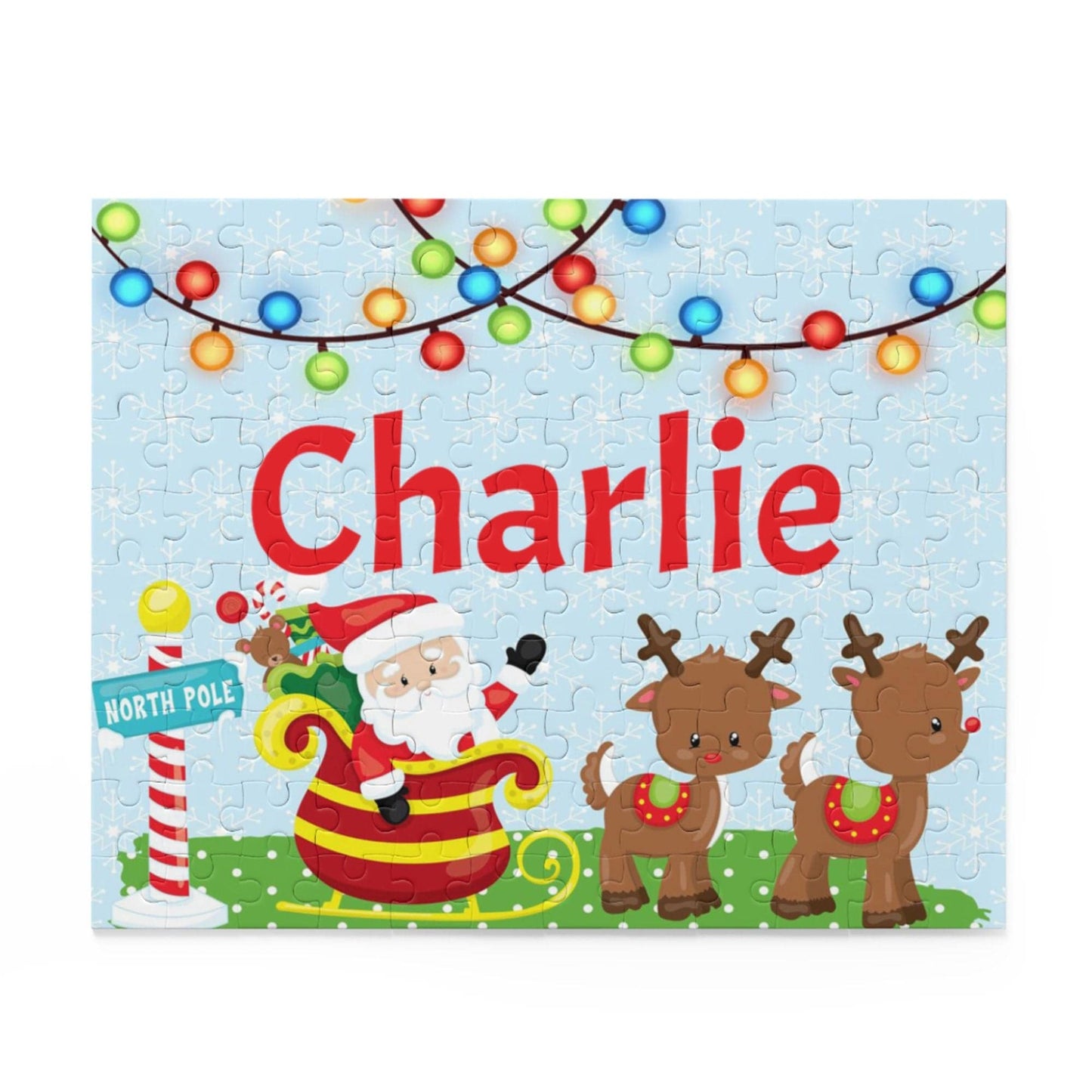 Personalized Santa's Sleigh Puzzle | Stocking Stuffers