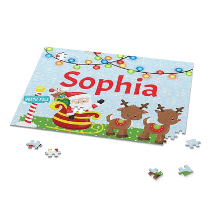 Personalized Santa's Sleigh Puzzle | Stocking Stuffers